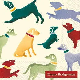 Primary Colored Dogs Cocktail Napkins, Emma Bridgewater