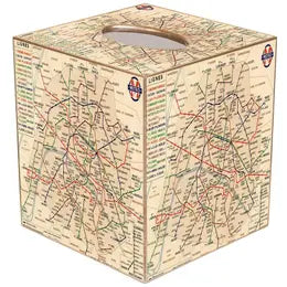 Paris Map Tissue Box