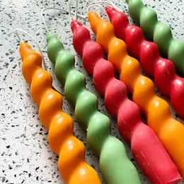 Short Spiral Candles, swirl, twist