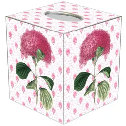 Pink Hydrangea Tissue Box