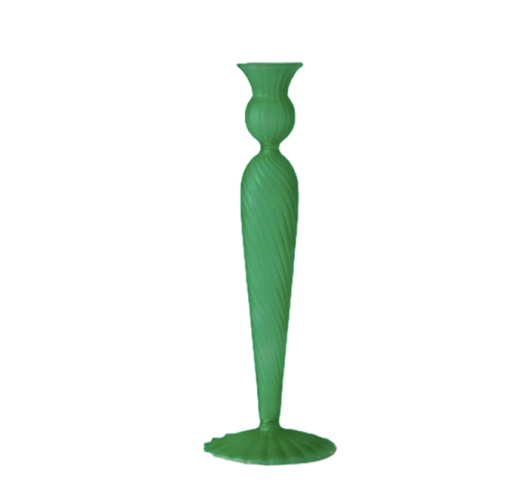 Colorful Glass Candlestick Holder