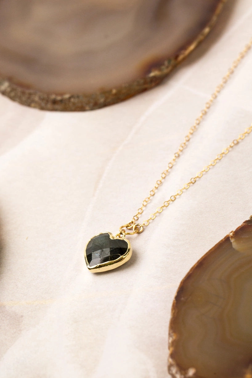 Labradorite Heart Necklace