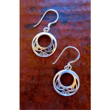 Sterling Silver Earring with Open Work