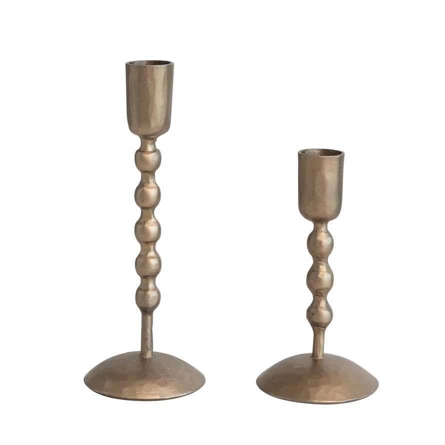 Hand Forged Cast Iron Candle Holder,Brass Antique Finish