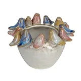 Small Bird Cachepot Multicolor, 5"D x 3.25", bowl