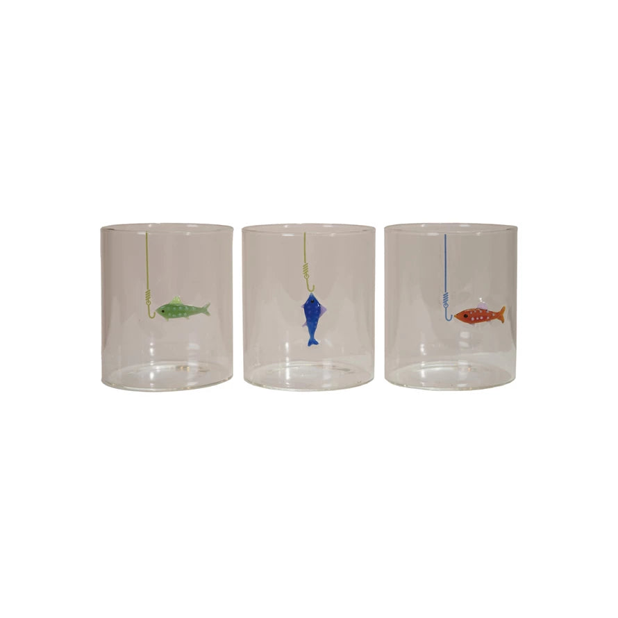Fish on a Hook Glasses,12 oz.