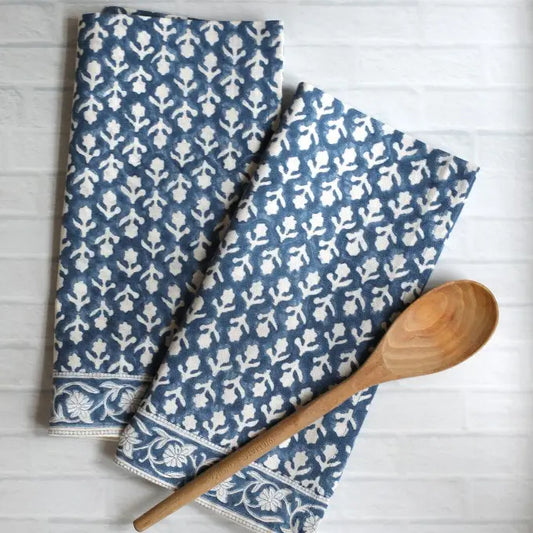 Pacific Hand Towels - red or blue pomegranate, or blue and white design