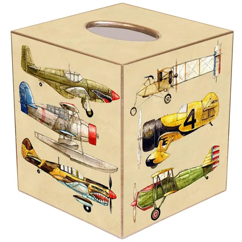 Vintage airplanes Tissue Box