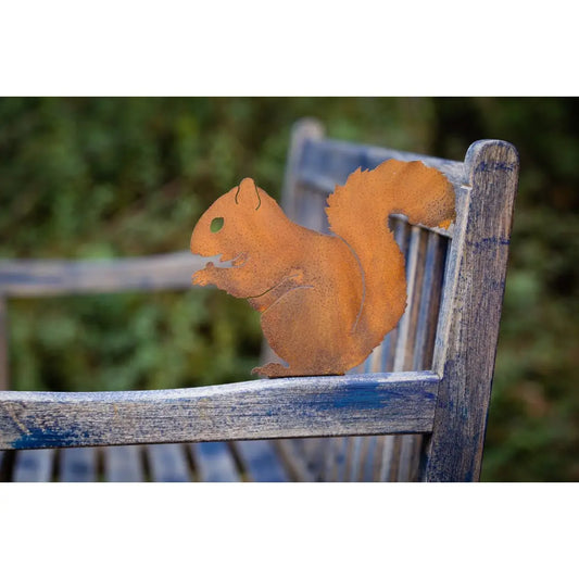 Nibbling Squirrel Fence Art