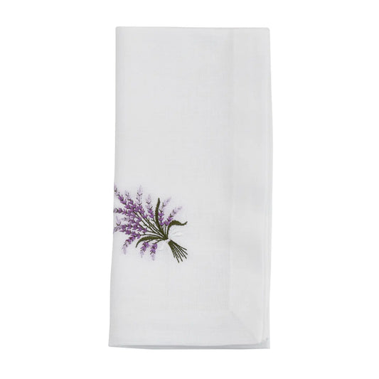 Lavender Napkins, Embroidered