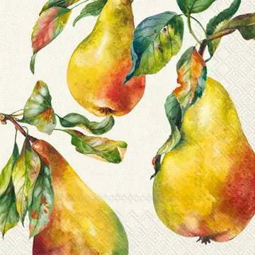 Pears , Fall Autumn Cocktail Napkins