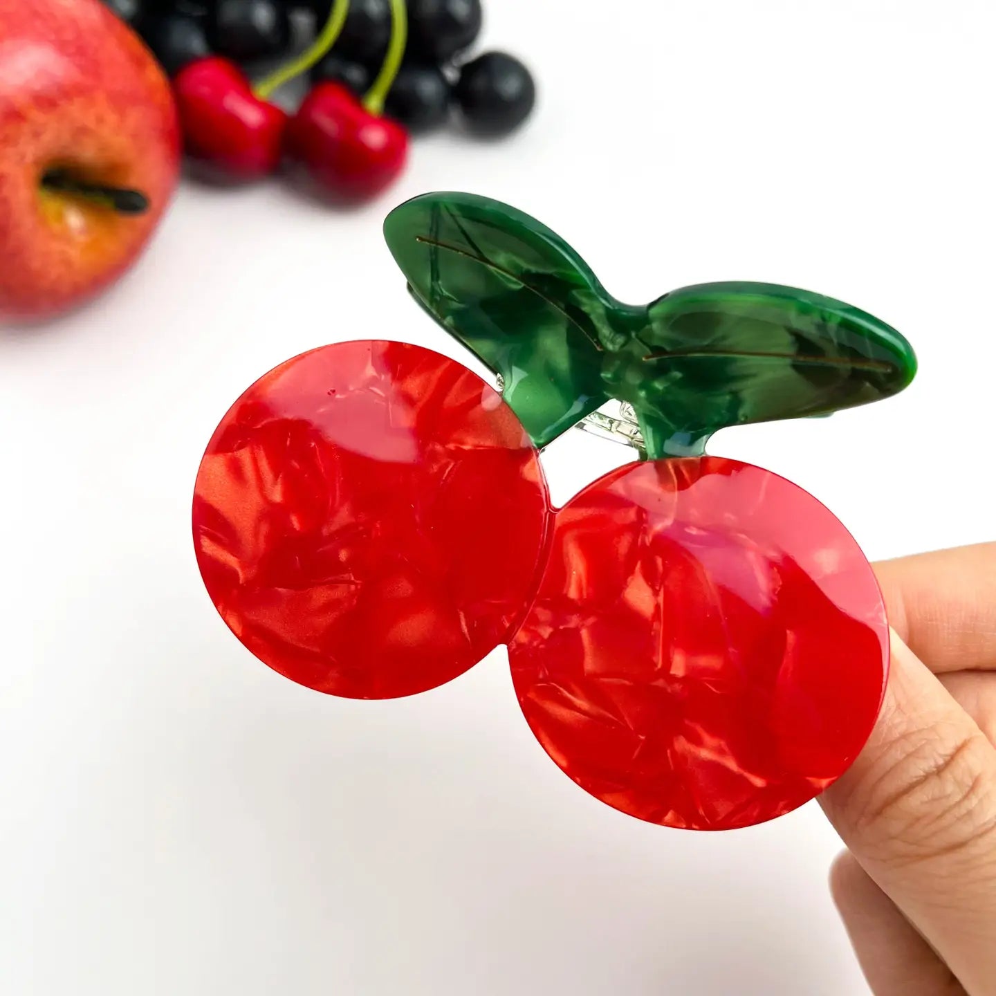 Double Cherry Hair Clip