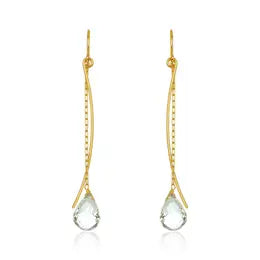 White Topaz Pendant Earrings, Mabel Chong