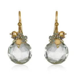 Mini Cluster Earrings , Gold Filled, peridot