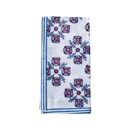 Napkins, Blue and Red Geometric