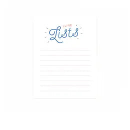 I Love LISTS, notepad, pad