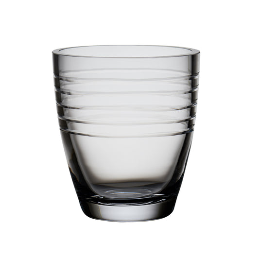 Vase with Horizontal Stripes, clear glass