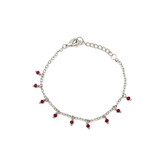 Kindle Bracelet, garnet, gold