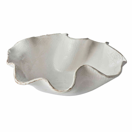 Textured White Bowl, free form