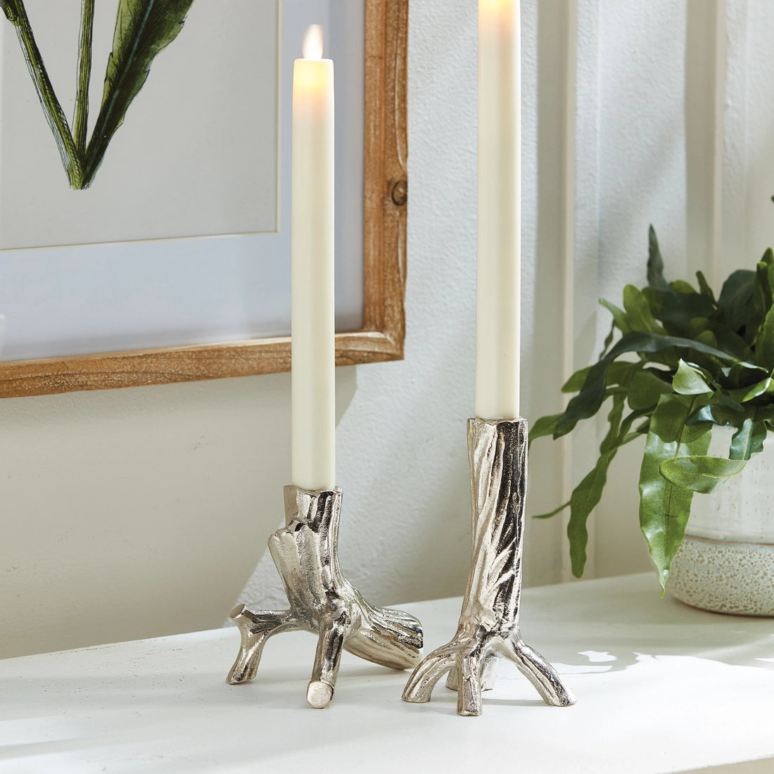 Hyde Taper Holders, Set of 2, candles and holders