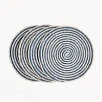 Blue and White Spiral Place Mat