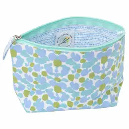 Ellie Pouch, medium, cosmetic bag, blue, green, purple