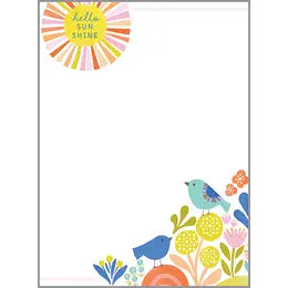 Hello Sun Shine, small pad, sunshine, note, notepad