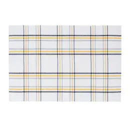Yellow and Black Plaid Placemat Set