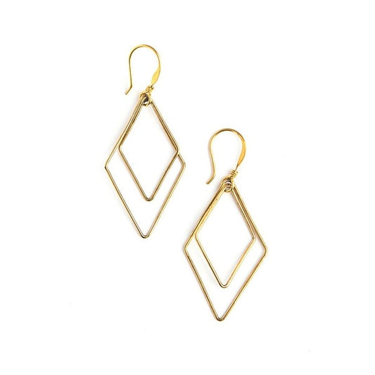 Rhombus Dangle Earrings