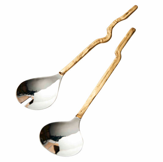 Silver/Brass Salad Tongs