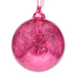 Pink Glass Ball Ornament