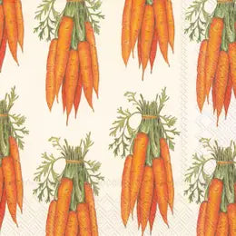 Luncheon Paper Napkins, lemons and carrots
