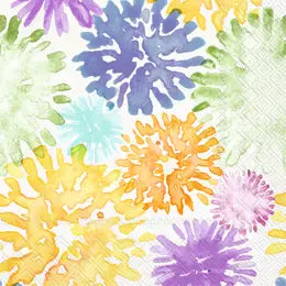 Pastel Flower Summer Splash Cocktail Napkins