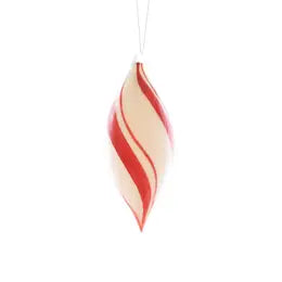 Red and White Candy Cane Finial Ornament