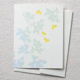 Card, Leafing Blue