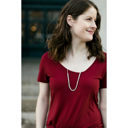 Silver Bamboo Hoops earrings