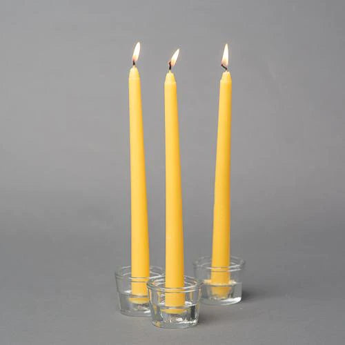 10 inch unscented taper candle