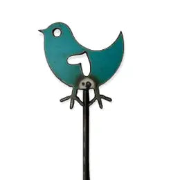 Bird Plant Stake, blue