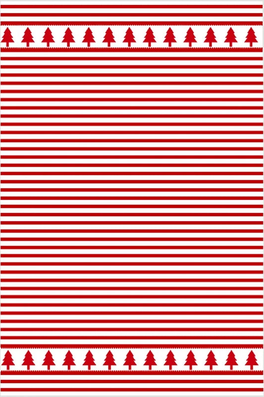 Red Tree Bordered Towel