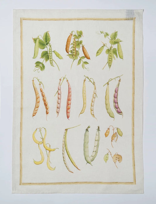 Beans, Fagioli Italian linen towel
