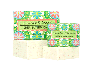 Wrapped Garden Soap, shea butter, 6.4 oz