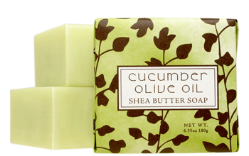 Wrapped Soap with shea butter and cocoa butter, square, 6.35 oz