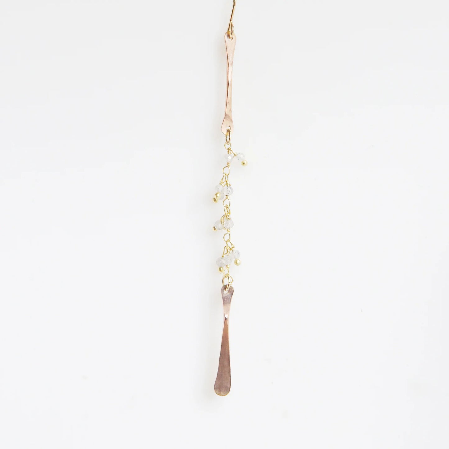 Haley Gemstone Drop Earrings in Rose Gold