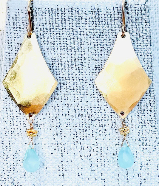 Arrow Chalcedony Earrings