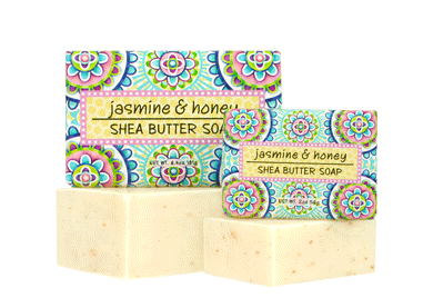 Wrapped Garden Soap, shea butter, 6.4 oz