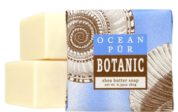 Wrapped Soap with shea butter and cocoa butter, square, 6.35 oz