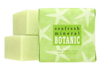 Wrapped Soap with shea butter and cocoa butter, square, 6.35 oz
