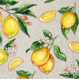 Luncheon Paper Napkins, lemons and carrots