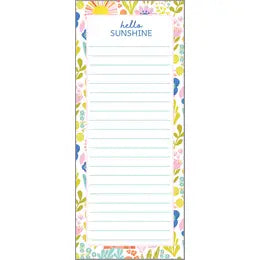 Sunny Days List Pad, Hello Sunshine note pad