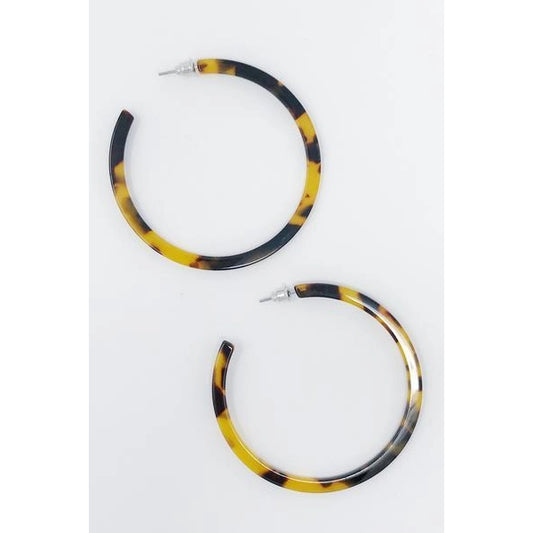 Tortoise Hoops - Full of Class earrings